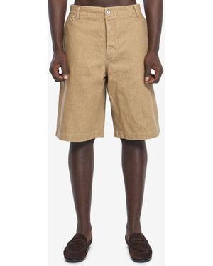 Jacquemus Denimes Pastro Bermuda Shorts - Natural