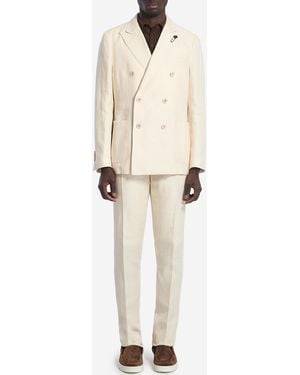 Lardini Twopiece Linen Suit - Natural