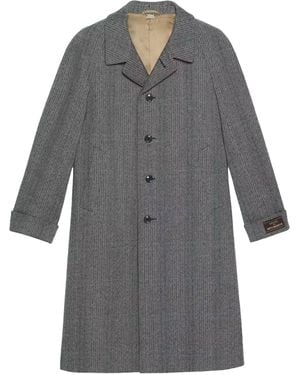 Gucci Houndstooth Coat - Grey