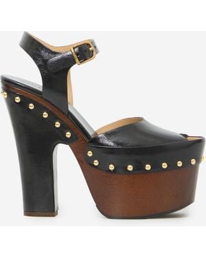Chloé Meret Platform Clogs Sandals - Black