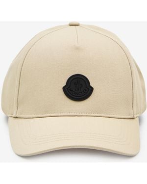 Moncler Cotton Baseball Cap - Natural