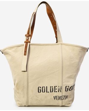Golden Goose 24.7 Ew Canvas Shopping Bag - Natural