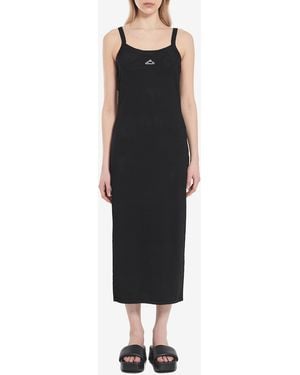 Alexander Wang Slip Dress With 3D Logo - Black