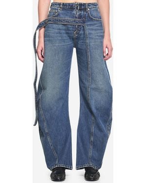 Jean Paul Gaultier Strap Jeans - Blue