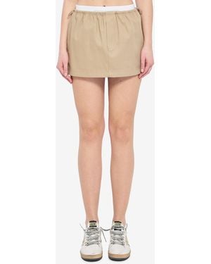Alexander Wang Midrise Mini Skirt - Natural