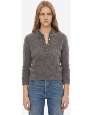 Chloé Pullover Stile Polo Smoky - Grigio