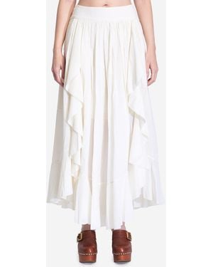 Zimmermann Acacia Cotton Maxi Skirt - White