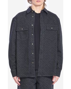 CASABLANCA Laser Monogram Overshirt - Blue