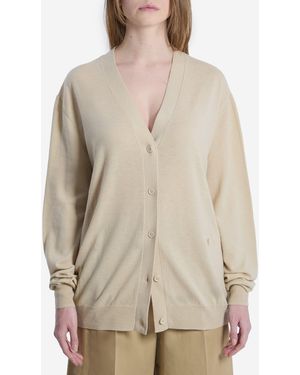 Frankie Shop Zina Vneck Cardigan - Natural