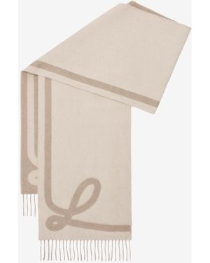 Loewe Wool And Cashmere Scarf - Natural
