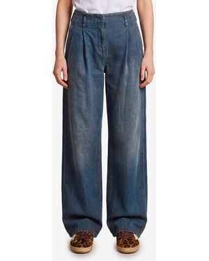 Golden Goose Medium Wash Cotton Trousers - Blue