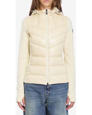 Moncler Padded Cardigan - Natural