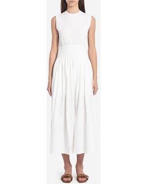 TOTEME Sleeveless Midi Dress - White