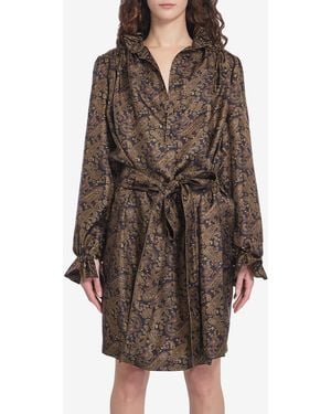 Saint Laurent Lavalliã¨Re Dress - Brown