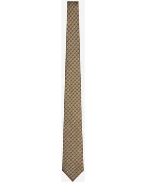 Gucci Gg Silk Jacquard Tie - White