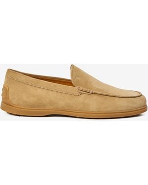 Tod's Suede Pantofola Loafers - White