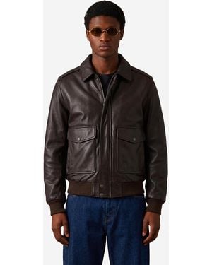 Schott Nyc Dark Aviator Bomber - Black