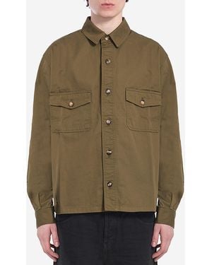 Saint Laurent Cotton Twill Overshirt - Green