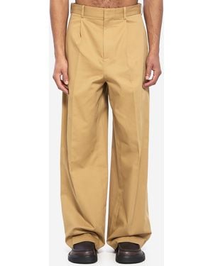 Loewe Wide Leg Pants - Natural