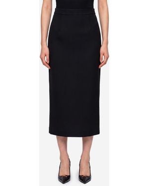 Dolce & Gabbana Dolce & Gabbana Wool Midi Skirt - Black