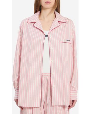 Dolce & Gabbana Striped Poplin Shirt - Pink
