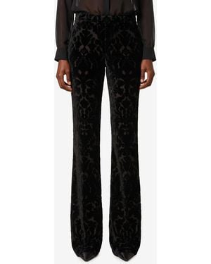 Gucci Floral Devor Velvet Pants - Black