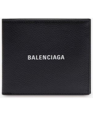 Balenciaga Cash Squared Folded Wallet - Black