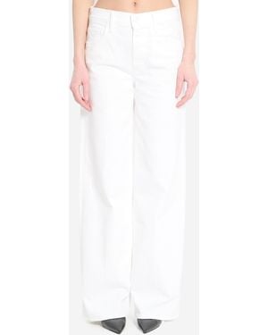 Mother The Rerun Zip Sneak Jeans - White