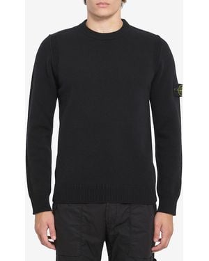 Stone Island Crew Neck Jumper - Black