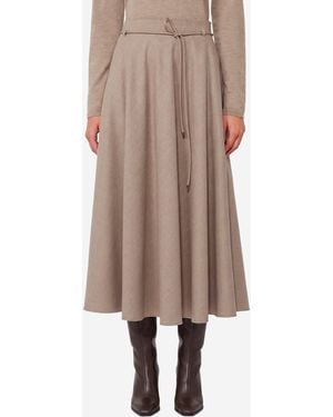 Max Mara Gonna Svasata Califfo Sabbia - Neutro