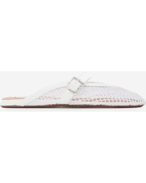 Alaïa Mesh Flat Mules - White