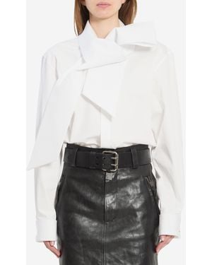 Saint Laurent Lavallire Collar Shirt - White