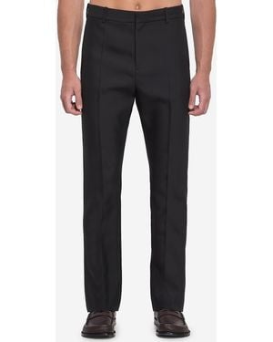 Loewe Tailored Wool And Silk Trousers - Blue