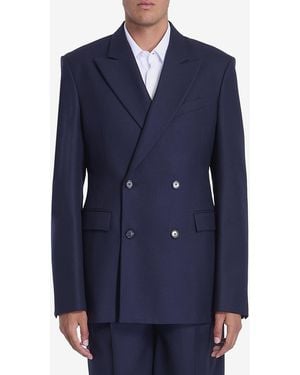 Loewe Wool Doublebreasted Jacket - Blue
