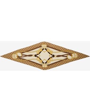 Gucci Printed Silk Twill Diamond Scarf - Metallic