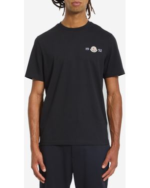 Moncler Logo Cotton Tshirt - Black
