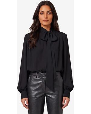 FEDERICA TOSI Silkblouse Blouse With Bow - Black