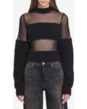 Jean Paul Gaultier Sheereffect Sweater - Black