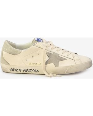 Golden Goose Super-Star Trainers - Natural