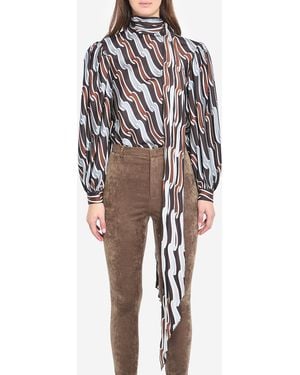 Gucci Printed Silk Twill Shirt - White