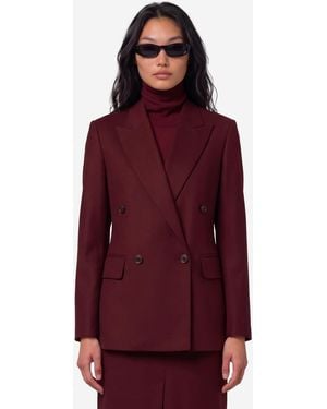 Max Mara Double-Breasted Scenico Jacket - Red