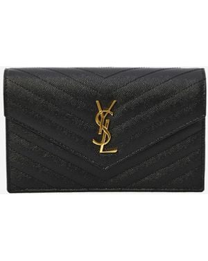 Saint Laurent Pochette Envelope Con Catena - Bianco