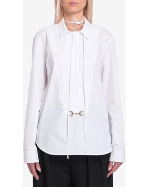 Gucci Shirt With Horsebit - White