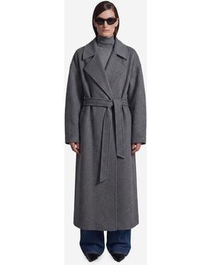 Frankie Shop Issen Wool Trench Coat - Gray