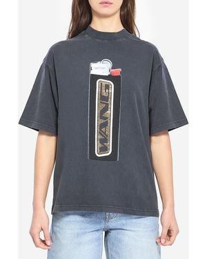 Alexander Wang Lighter Graphic Tshirt - Gray