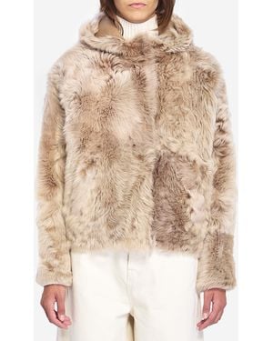 Yves Salomon Lamb Fur Jacket - Natural