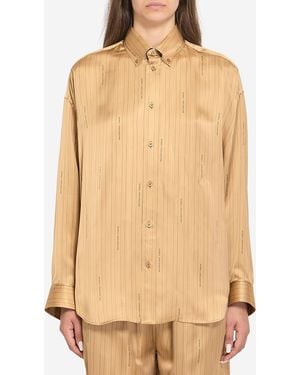 Balenciaga Satin Shirt - Natural