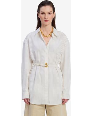 Frankie Shop Oana Fluid Buttonup Shirt - White