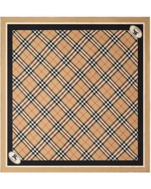 Burberry Check Silk Scarf - Natural