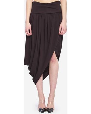 Alaïa Twisted Midi Skirt - Black